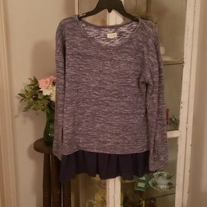 A sparkling blue full sleeve sweater